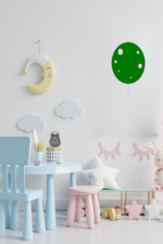Dolunay Desenli Ahşap Duvar Lambası LED Çocuk Odası Gece Lambası Renk Seçenekli Dekoratif Aydınlatma - Görsel 3