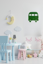 Araba Desenli Ahşap Duvar Lambası LED Çocuk Odası Gece Lambası Renk Seçenekli Dekoratif Aydınlatma - Görsel 4