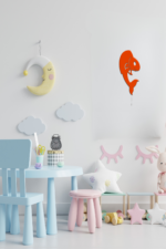 Balık Desenli Ahşap Duvar Lambası LED Çocuk Odası Gece Lambası Renk Seçenekli Dekoratif Aydınlatma - Görsel 5